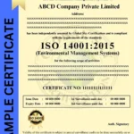 ISO 14001 Certificate