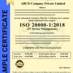 ISO 20000-1 Certificate