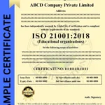 ISO 21000 Certificate