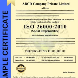 ISO 26000 Certificate