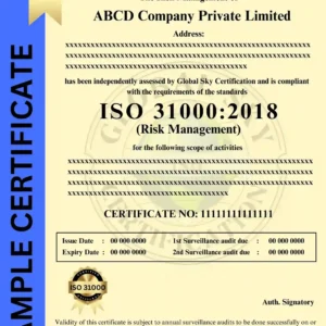 ISO 31000 Certificate