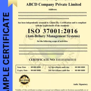 ISO 37001 Certificate