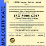 ISO 5001 Certificate